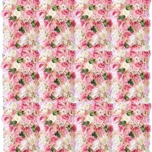 Nuptio Floral Wall Decor with Pink and White Roses